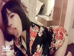 台湾SWAG『柔依』汤屋和服痴女小人妻 口交添棍被按在洗手台后入狠操 嗷嗷惨叫